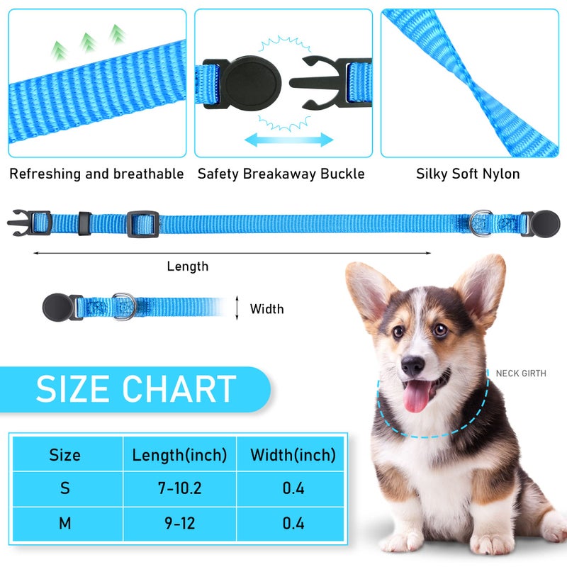 GAMUDA Soft Nylon Puppy and Pup Collars, Adjustable Breakaway Litter Collars, Plain Whelping & ID with Charts - Assorted Colors, Set of 12 (M) - Image 2